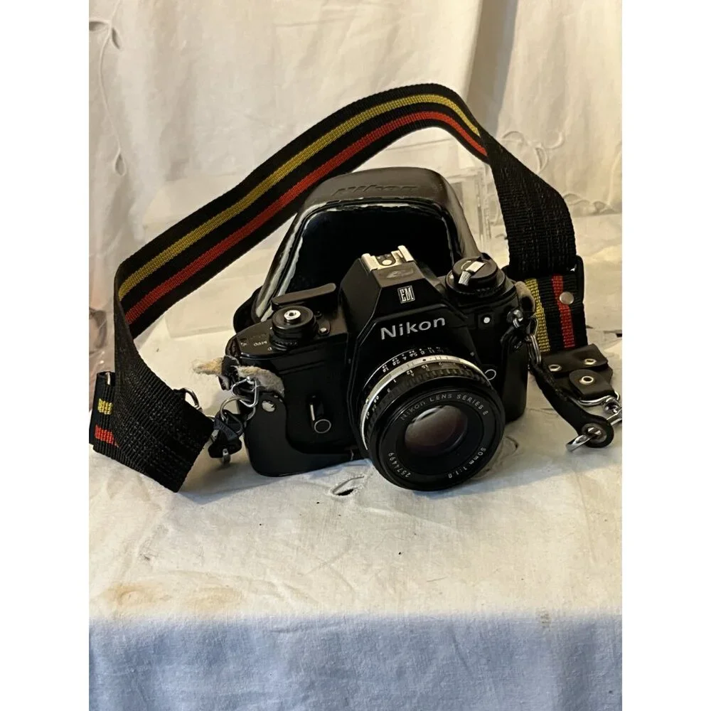 Nikon Lens Series EM 50mm 1:1.8 LOT W/ MDE Motor Drive SS-10 Flash & Kiron MC7